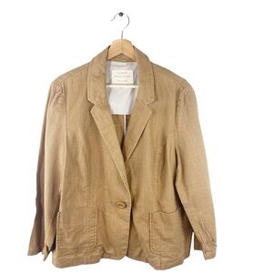 River Island Linen Blend Single Button Blazer Size 16
